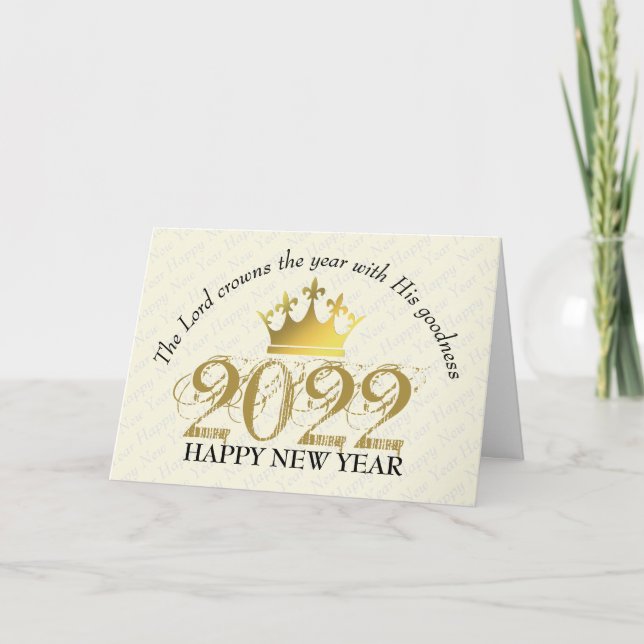 HERREN KRÖNER ÅRET Gott nytt år 2022 Helgkort (Framsida)