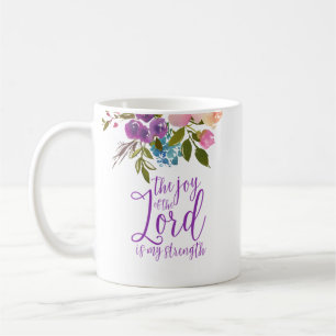 Herren Lila Blommigt Calligraphy Kaffemugg
