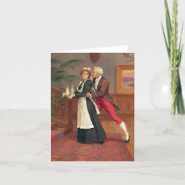 Herren och pigan helgkort