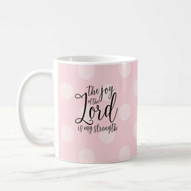 Herren Rosa Polka-Dot Kaffemugg (Vänster)