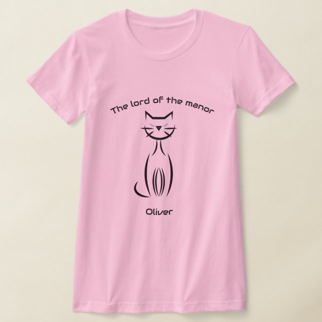 Herren siamese t-Shirt cat women's (Laydown)