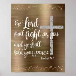Herren ska kämpa för dig KJV Bible Verse Poster