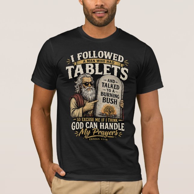 Herren T-shirt Gud Kan Hantera Mina Böner (Framsida)