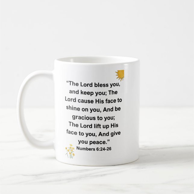 Herren Välsigne Dig Nummer Kaffemugg (Vänster)