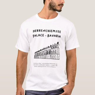 Herrenchiemsee Palace, Bayern | Minimalistisk kons T Shirt