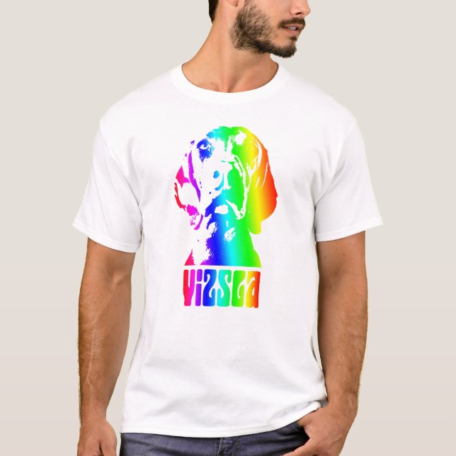 HerrenMagyar Vizsla T-Shirt "Vizlsa retro 70´s" (Framsida)