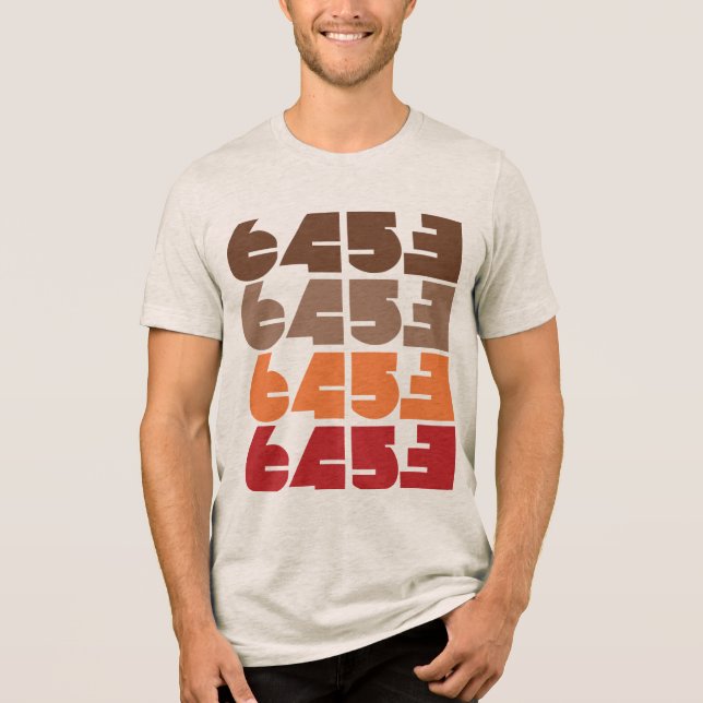 Herrens 6453 Block Grafisk T-shirt (Framsida)