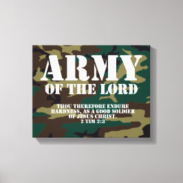 Herrens armé, Bible Scripture Camo Canvastryck
