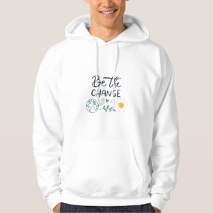 Herrens Basic Ekologisk-Inspirerad “Be The Change Hoodie