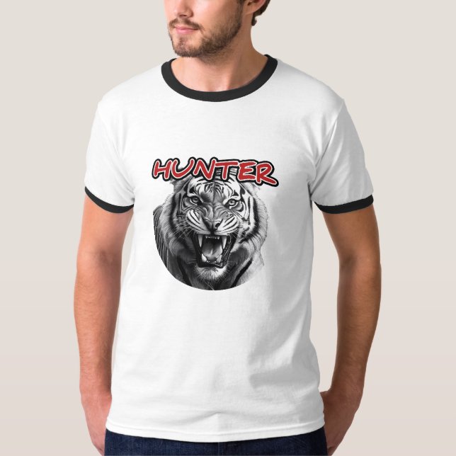 Herrens Basic Ringer T-Shirt  (Framsida)
