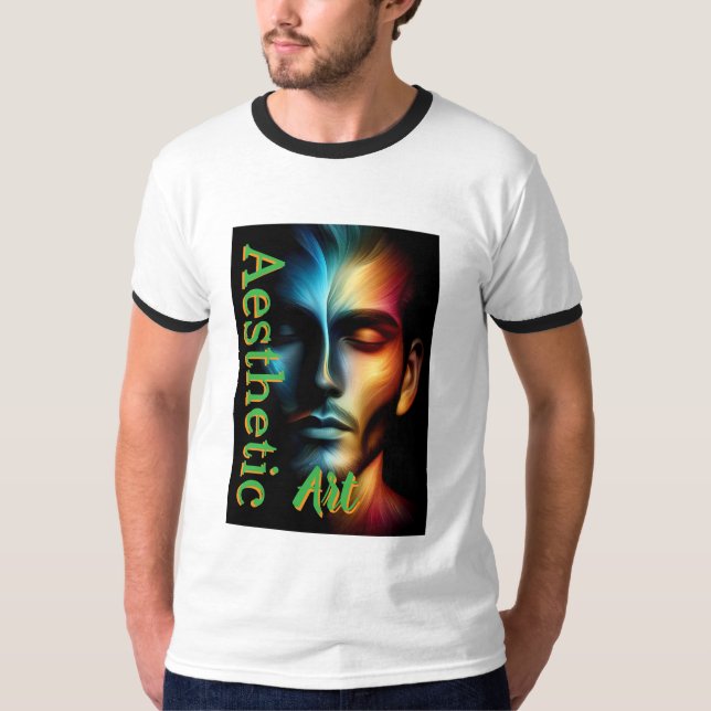 Herrens Basic Ringert-shirt  T Shirt (Framsida)