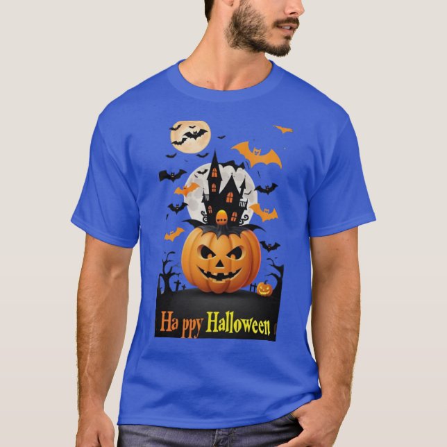 Herrens basic t-shirt Bekväm avslappnad och löst f (Framsida)