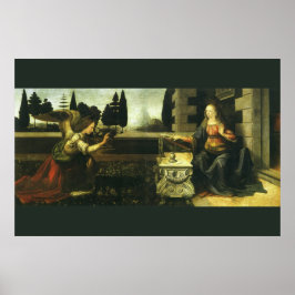 Herrens Bebådelse av Leonardo da Vinci Poster