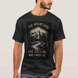 Herrens "Berg kallar" grafiska t-shirt
