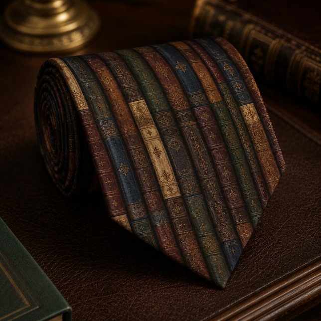Herrens bibliotek Vintage läderbok Slips (Skapare uppladdad)