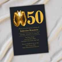 Herrens Eleganta Smoking Gold Svart 50-årsdag