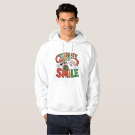 Herrens familjematchande Santa Smile julhoodie Hoodie