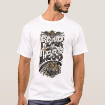 Herrens Fearless Tiger Mountain Motiverande Vit T-