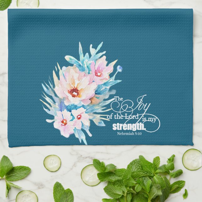 Herrens glädje blomster kökshandduk (Vikta)