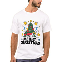 Herrens God Jul Grundläggande T-Shirt: Festlig Ny