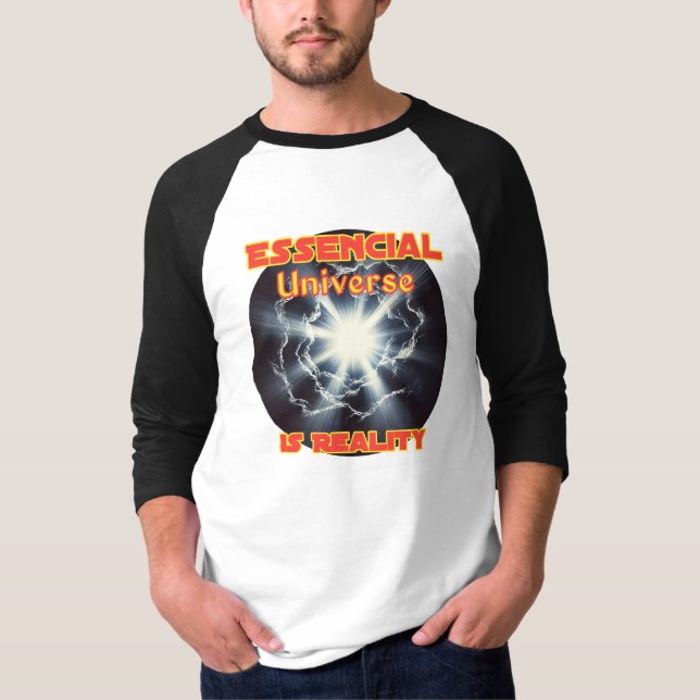 Herrens grundläggande 3/4-ärmad raglan t-shirt (Framsida)