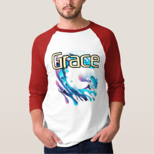 Herrens grundläggande 3/4-ärmad raglan t-shirt