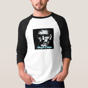 Herrens grundläggande 3/4-ärmad raglan t-shirt