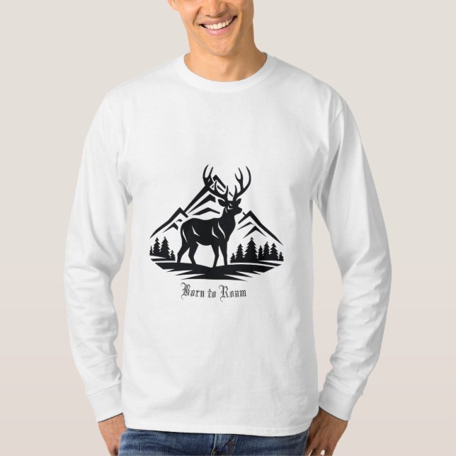 Herrens grundläggande långärmad T-shirt  (Framsida)
