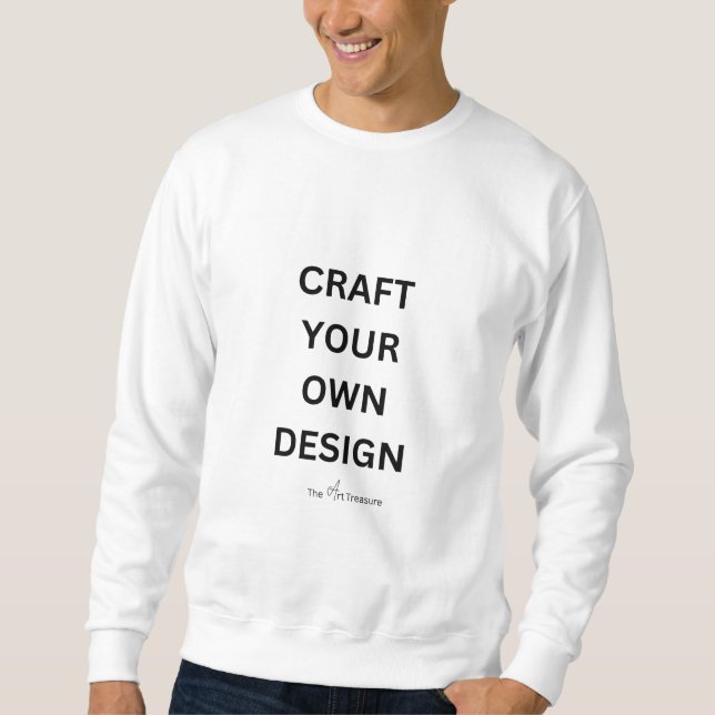 Herrens grundläggande sweatshirt - Designa själv (Framsida)