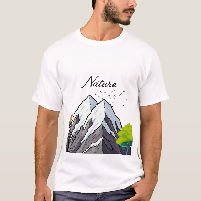 Herrens grundläggande T-shirt (Framsida)