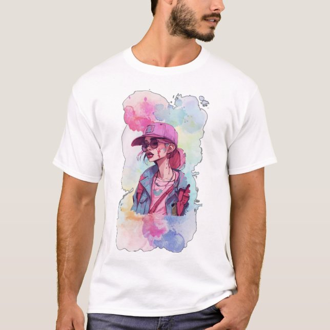 Herrens grundläggande T-shirt (Framsida)