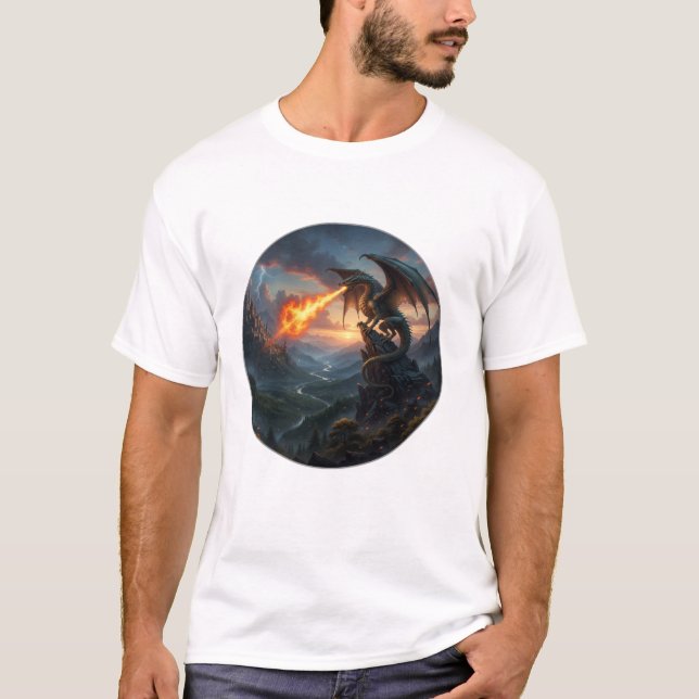 Herrens grundläggande T-shirt (Framsida)