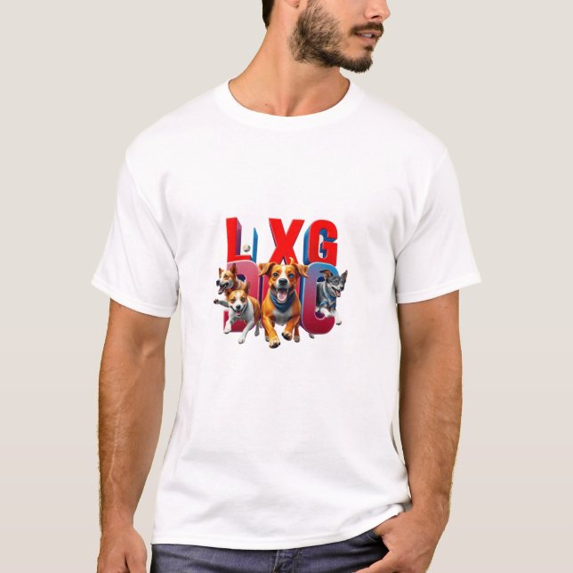 Herrens grundläggande T-shirt DOG (Framsida)