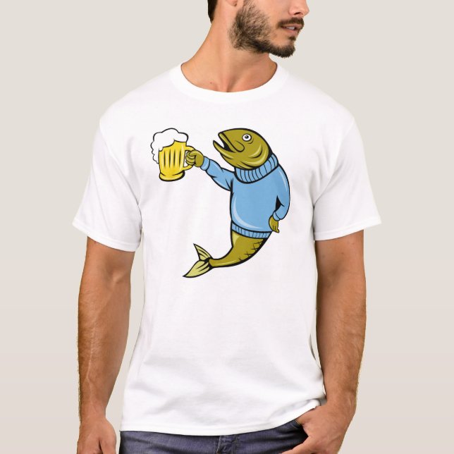 Herrens grundläggande T-shirt/Fisk Tee (Framsida)