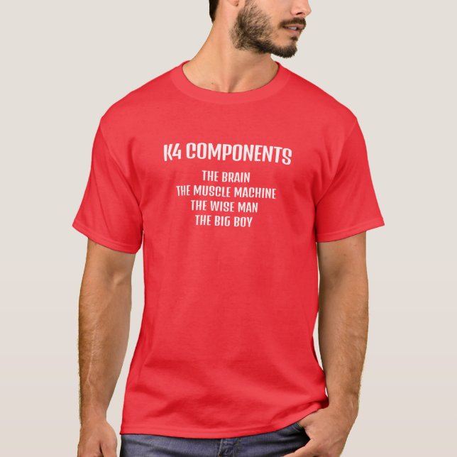 Herrens grundläggande T-shirt | K4-komponenter (Framsida)