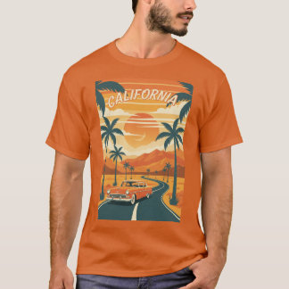 Herrens grundläggande T-shirtRetro California-rese T Shirt