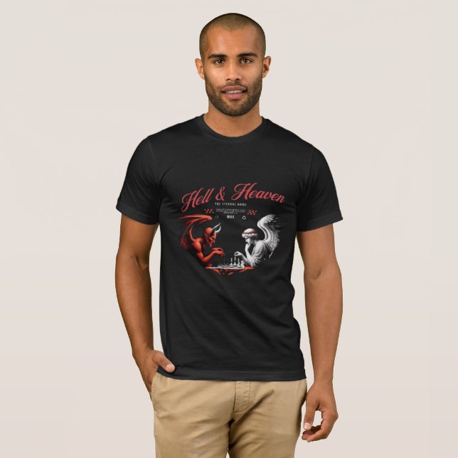 Herrens Helvetes- och Himmelsdualitet T-Shirt - Go (Hel framsida)