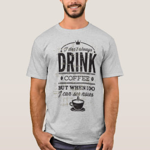Herrens humoristiska grunge kaffe t-shirt