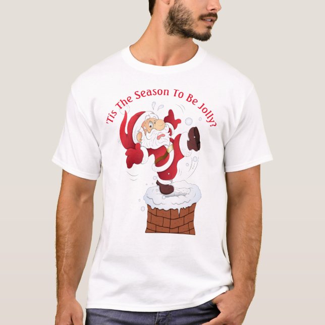 Herrens humoristiska jul T-shirt (Framsida)