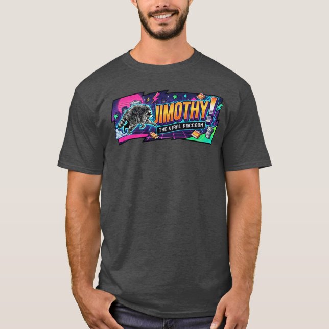 Herrens Jimothy Raccoon T-Shirt  (Framsida)