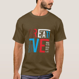 Herrens moderiktiga Brooklyn 1989 grafiska t-shirt