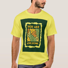 Herrens motiverande grafiska t-shirt