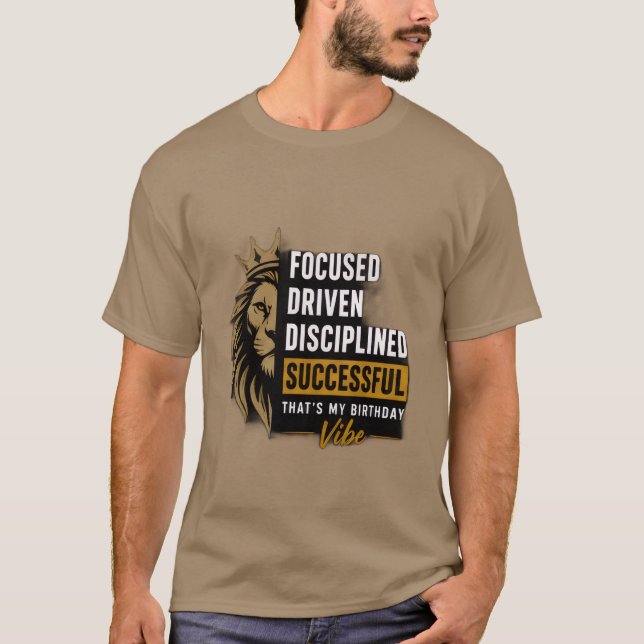 Herrens motiverande grafiska t-shirt (Framsida)