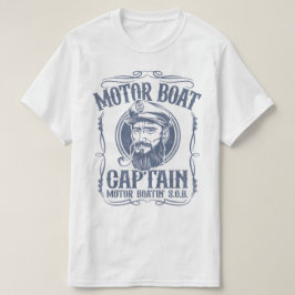Herrens Motorbåt Kapten skjorta T Shirt
