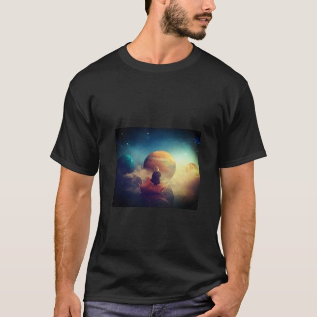 herrens mystiska barn och planeter t-shirt (Framsida)