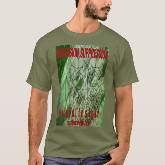 Herrens "Obsession Suppression" färgade t-shirt. T Shirt (Framsida)