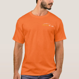Herrens Orange officiella synliga månlogotyp T Shirt