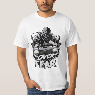 Herrens Over Fear Racing Car Grim Reaper T-Shirt
