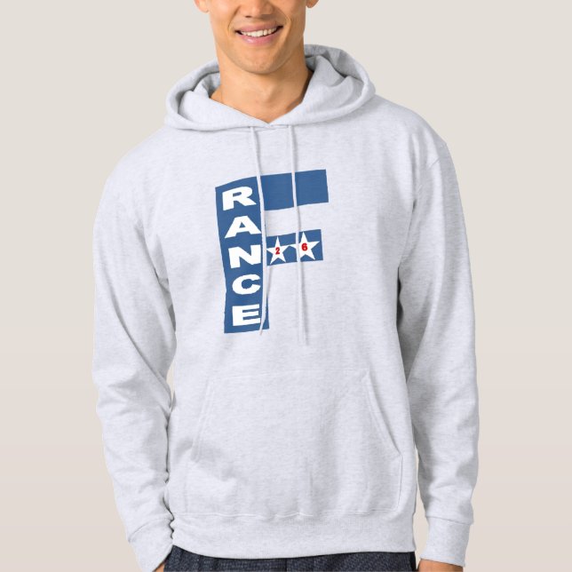 Herrens överdragsjacka ask FRANCE 26 Hoodie (Framsida)