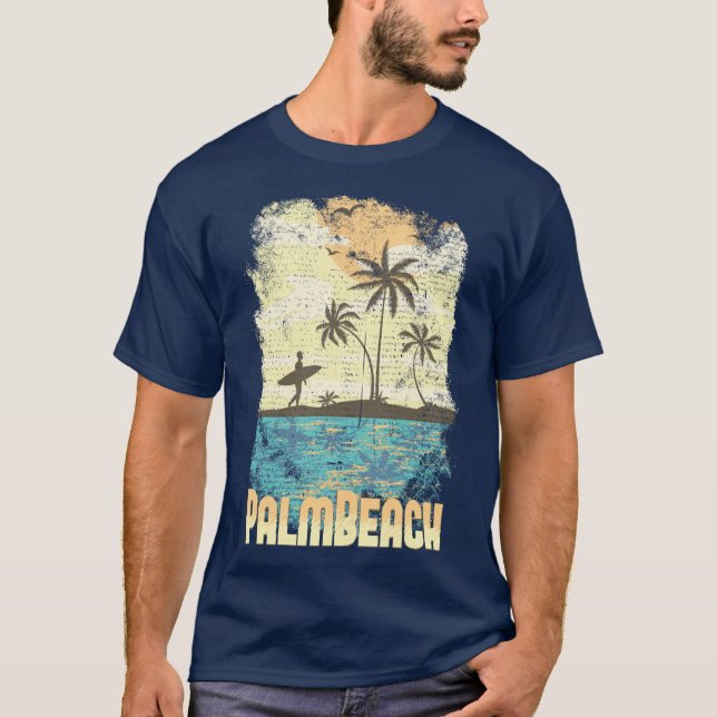Herrens Palm Beach T-Shirt (Framsida)